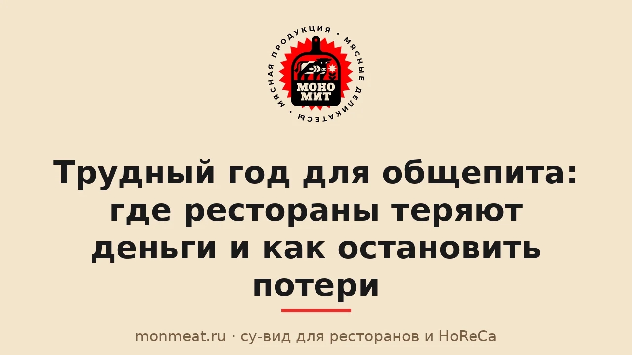 Трудный год для общепита: где рестораны теряют деньги и как остановить потери